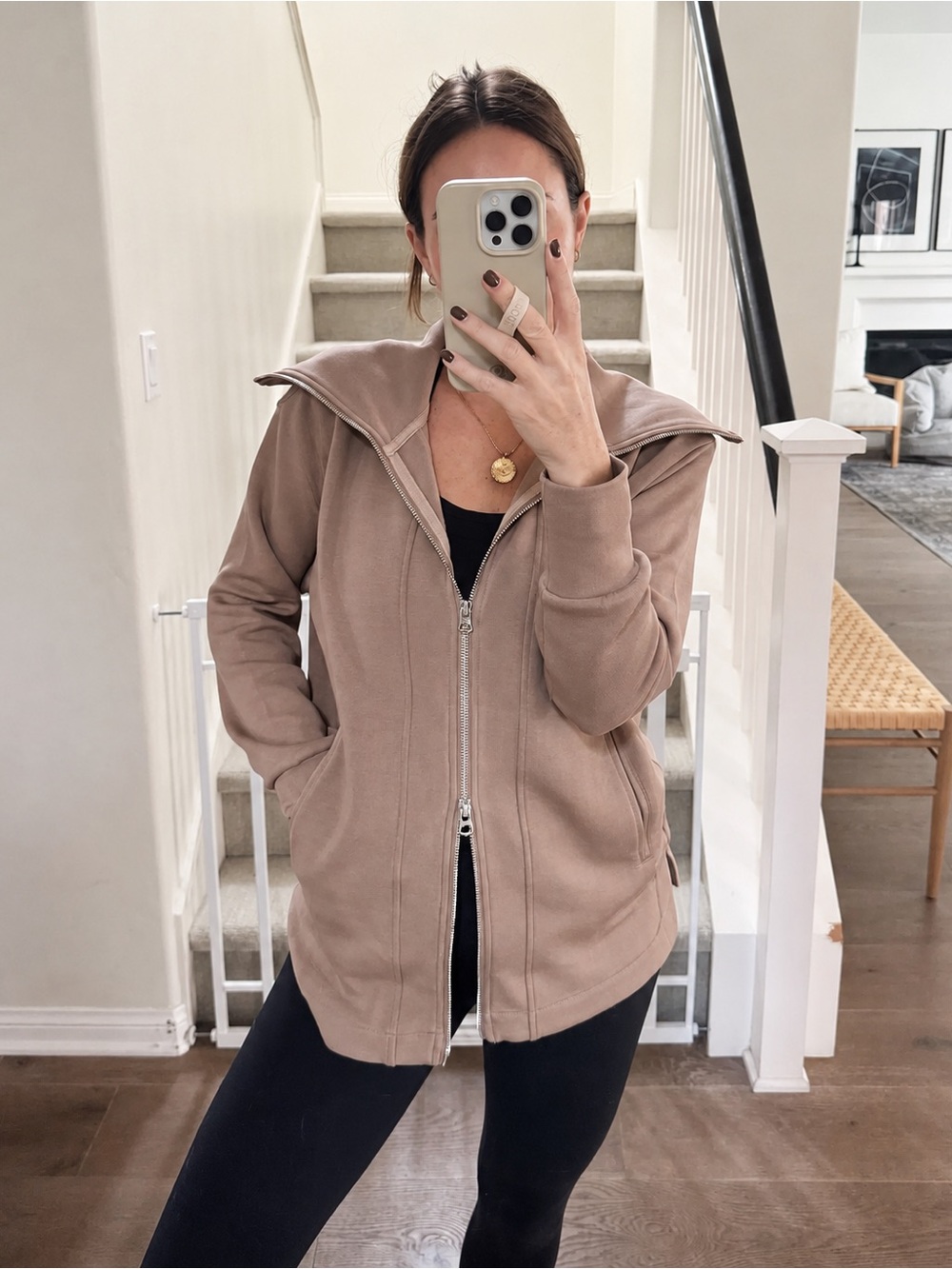 Varley Raleigh Zip-Through Sweat Sweatshirt DoubleSoft Jacket Retail $178 - Picture 4 of 13